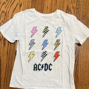 AC/DC Kids Lightning Bolt T-Shirt - Multicolor on White